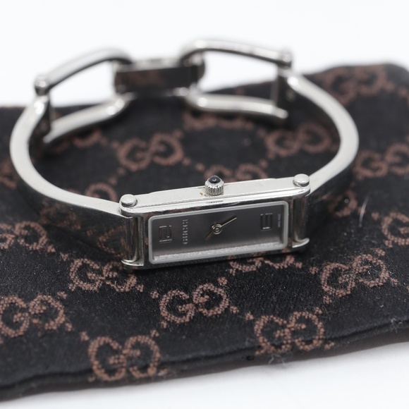 Gucci Horsebit White Gold Plated Watch - Picture 3 of 11